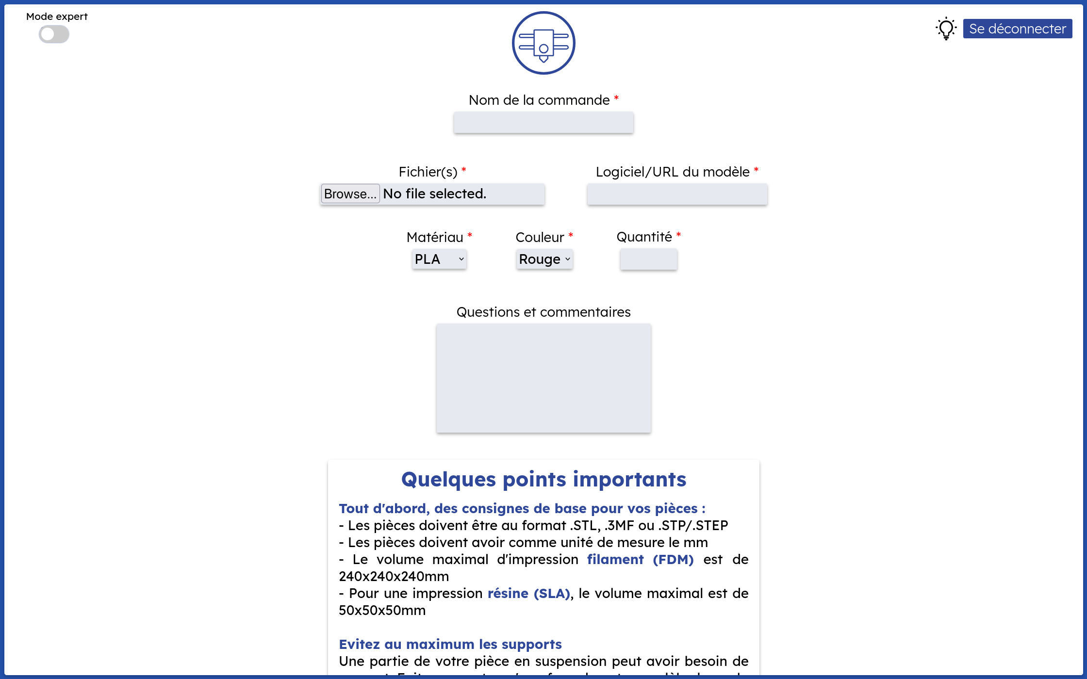Plateforme du FabLab
